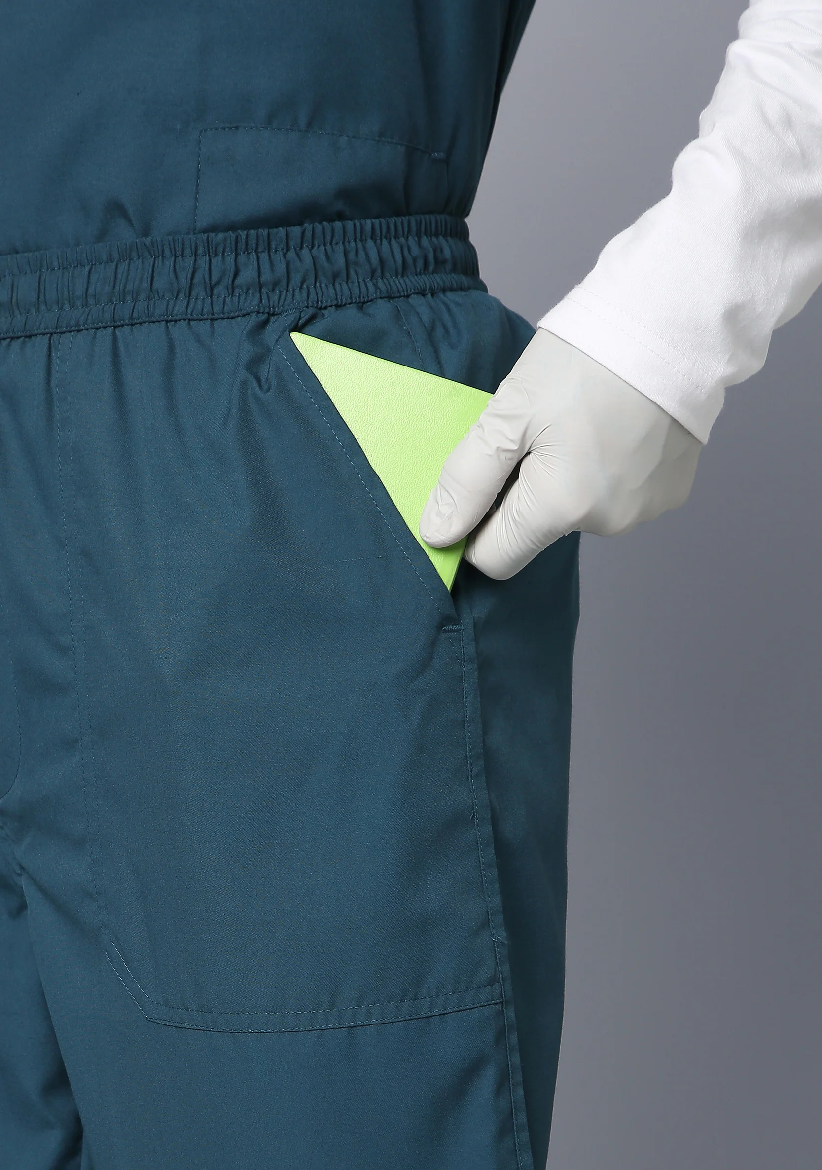 Classic Men's 2-Pocket (Forest Green) Scrub Bottom - Image 6