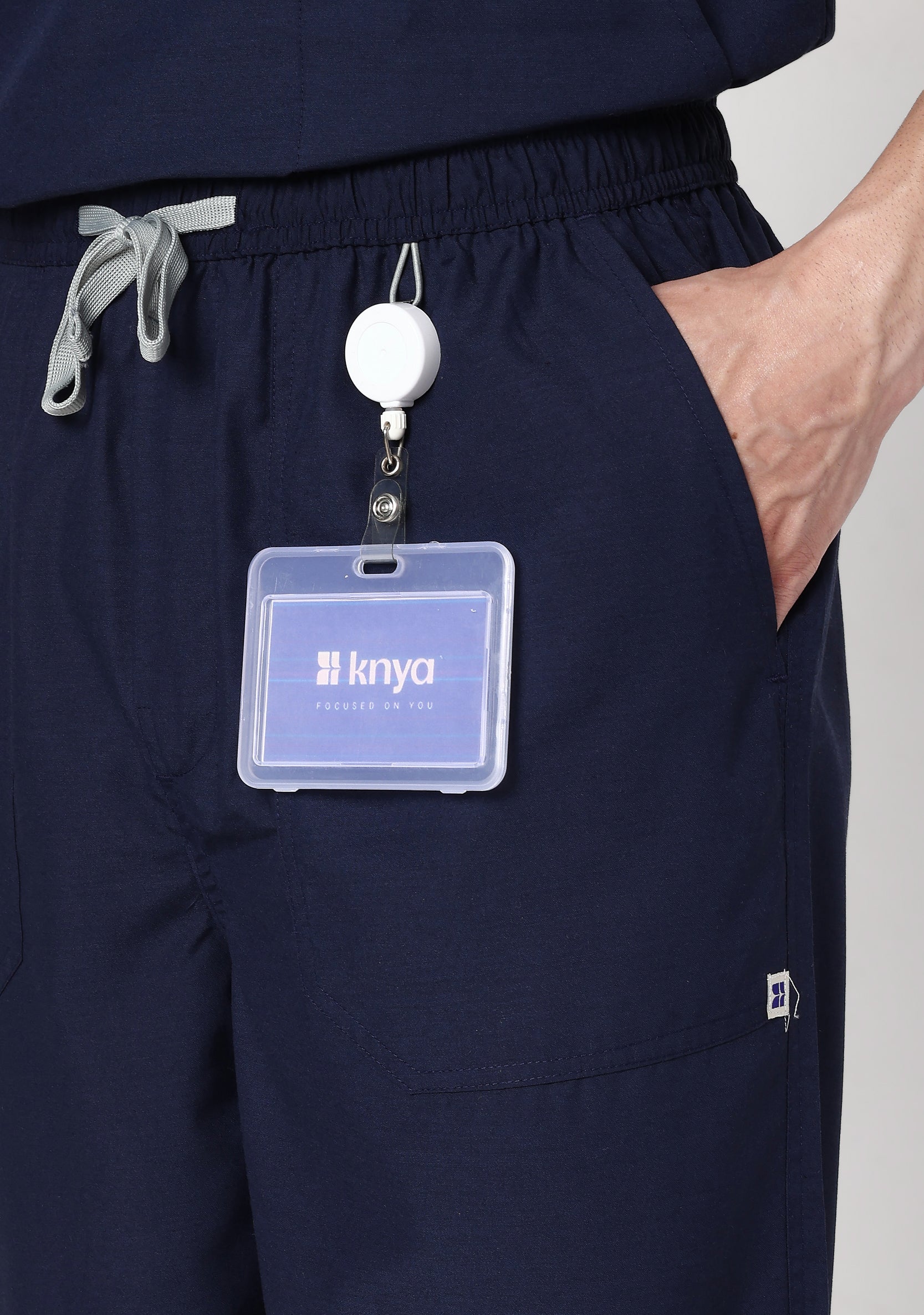 Classic Men's V-Neck (Navy) Scrub - Image 4