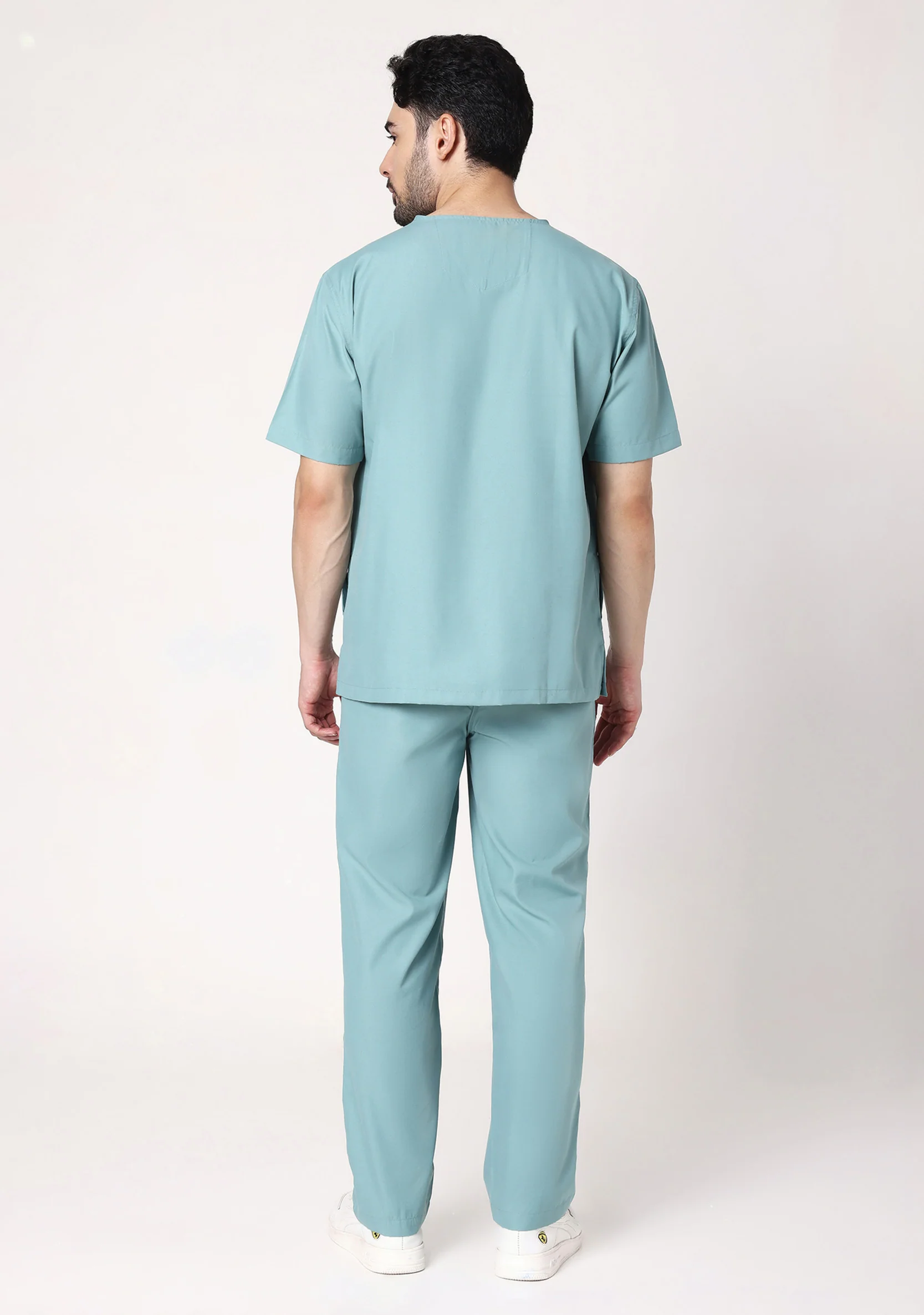 Classic Men's V-Neck (Eucalyptus) Scrub - Image 6