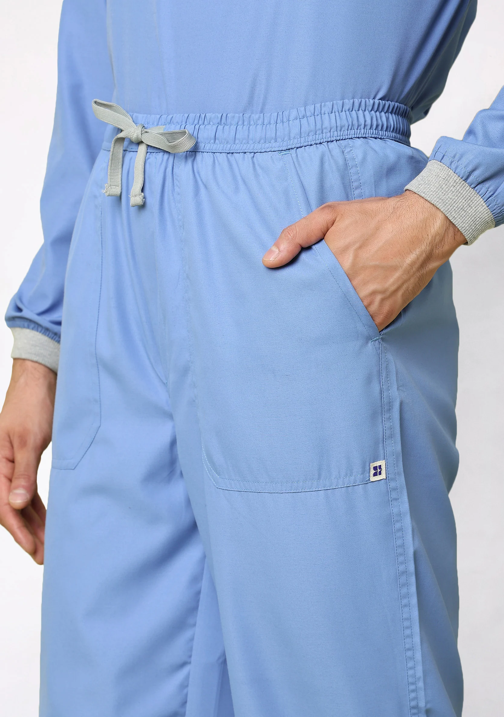 Classic Men's Longsleeves (Ceil Blue) Scrub - Image 4