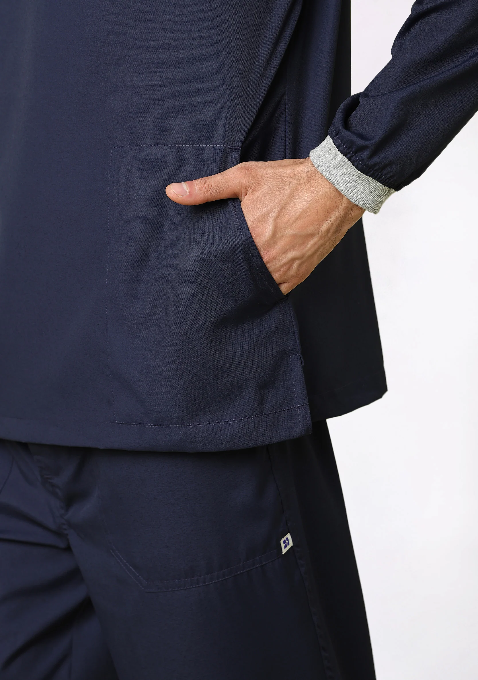 Classic Men's Longsleeves (Navy) Scrub - Image 3