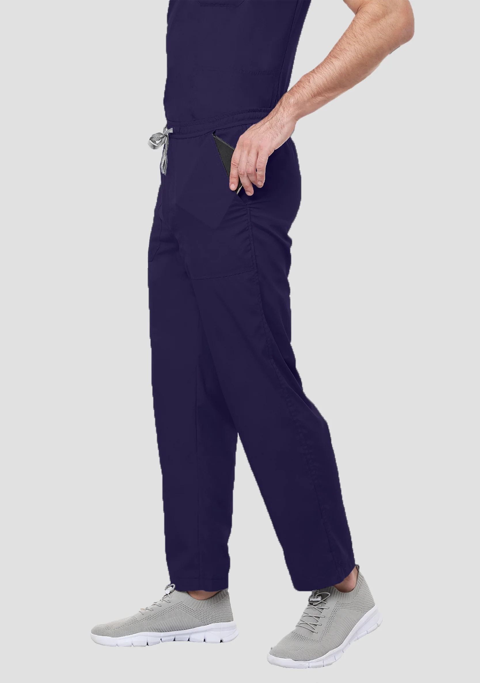 Classic Men's 2-Pocket (Navy Blue) Scrub Bottom - Image 3