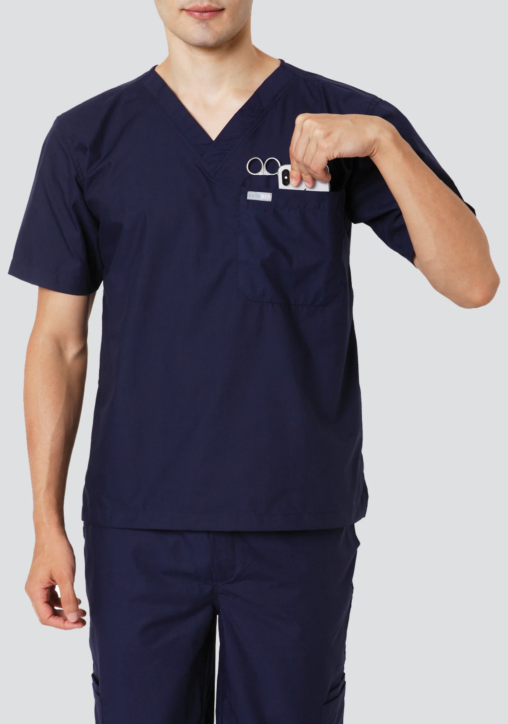 Classic Men's 6-Pocket Movement (Navy) Scrub Bottom - Image 4