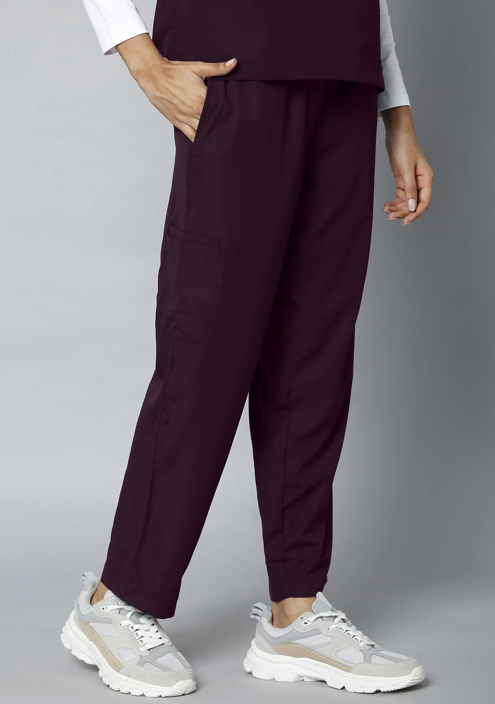 Classic Women's 10 Pocket (Wine) Scrub - Image 3