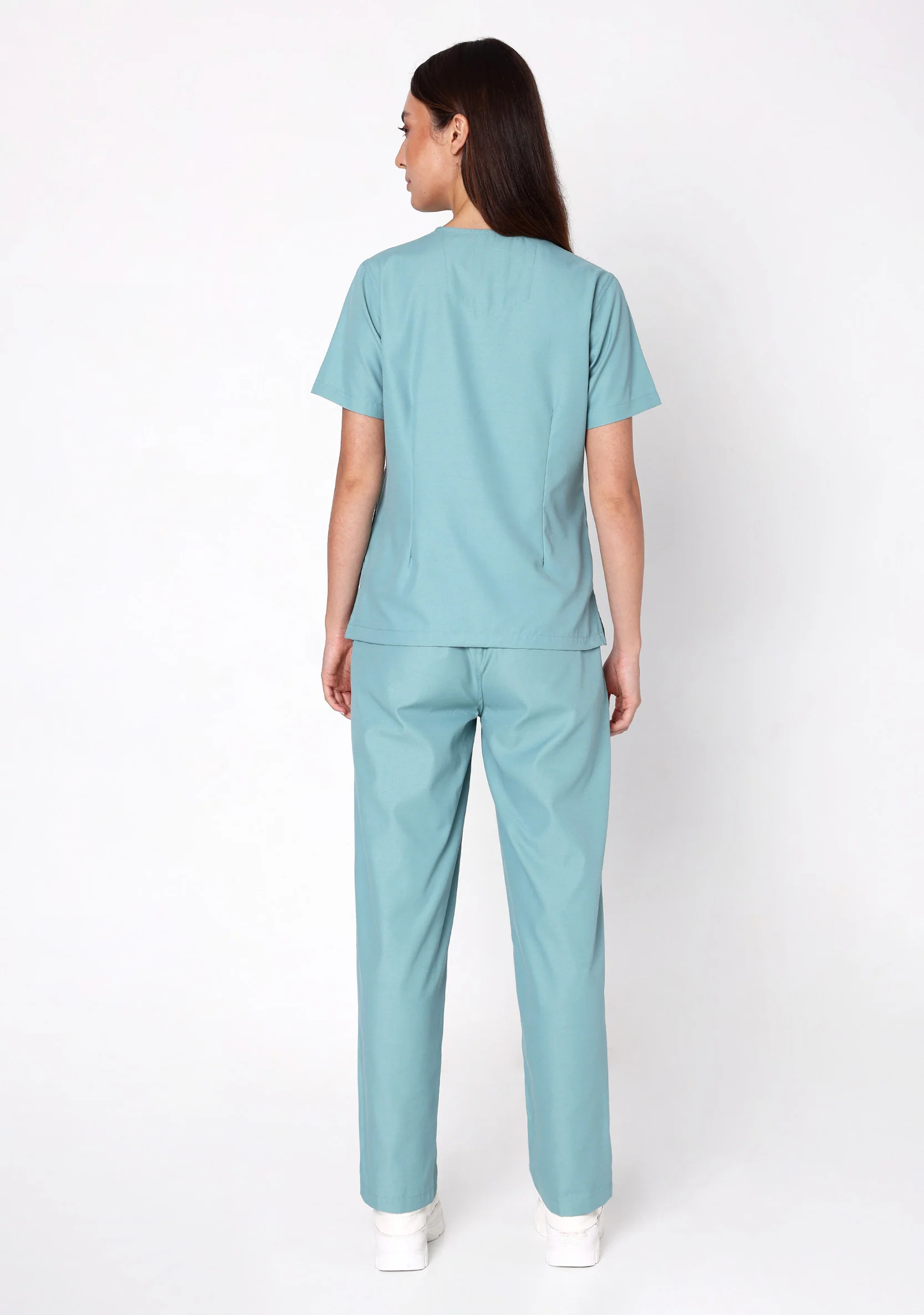 Classic Women's V-Neck (Eucalyptus) Scrub - Image 7