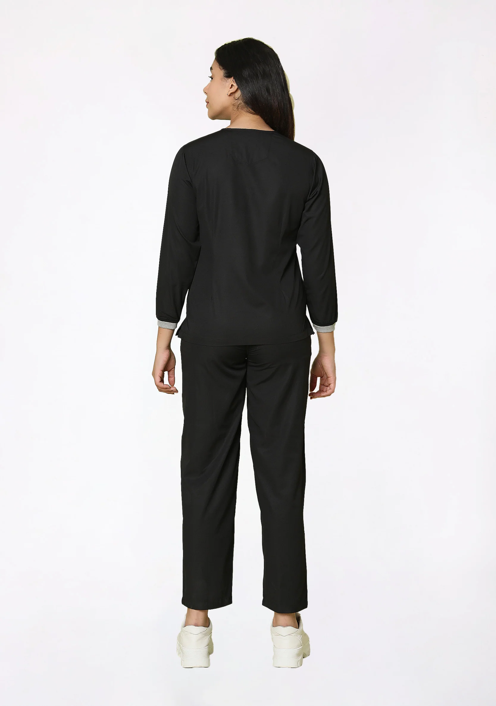 Classic Women's Longsleeves (Black) Scrub - Image 5