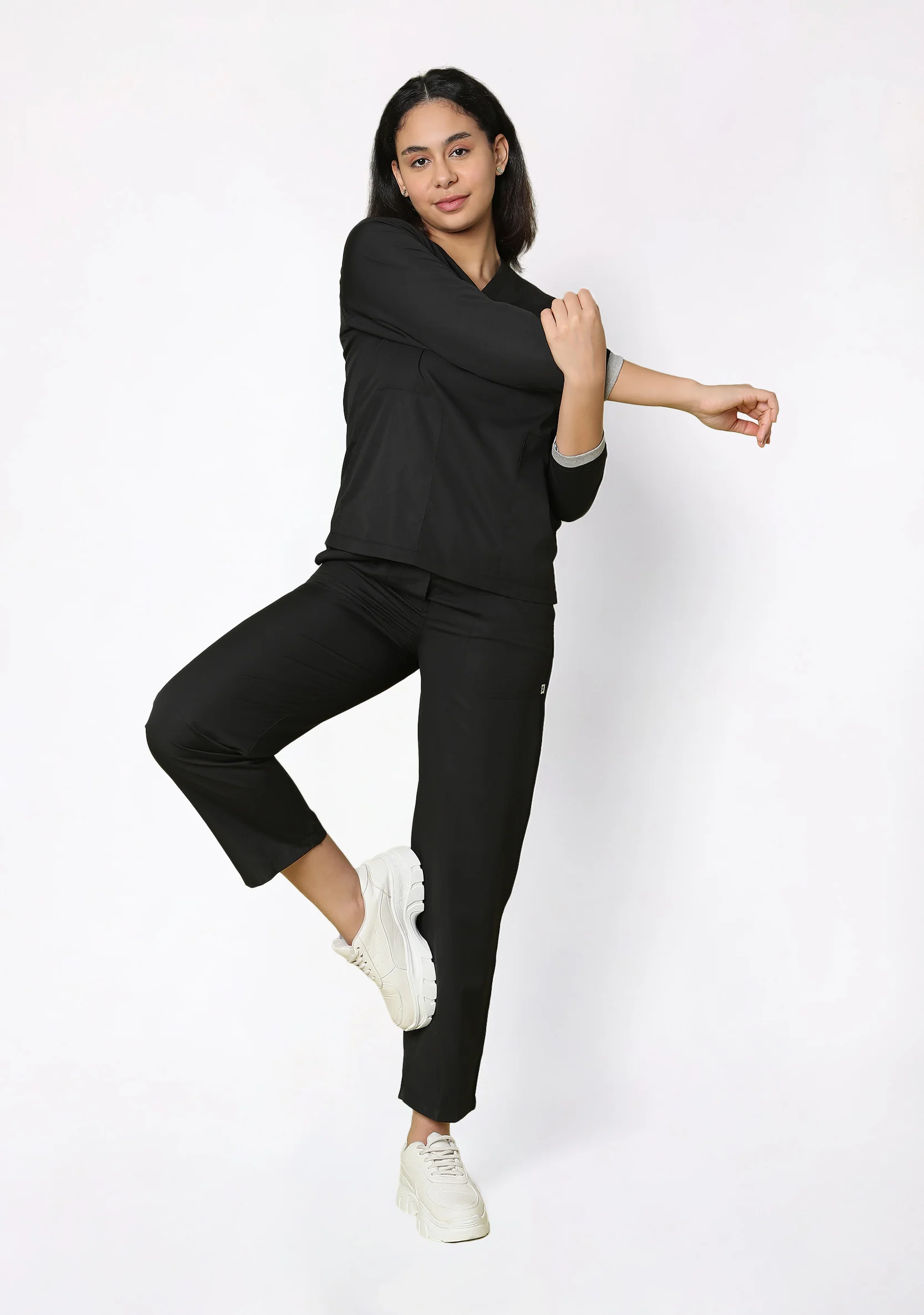 Classic Women's Longsleeves (Black) Scrub - Image 6