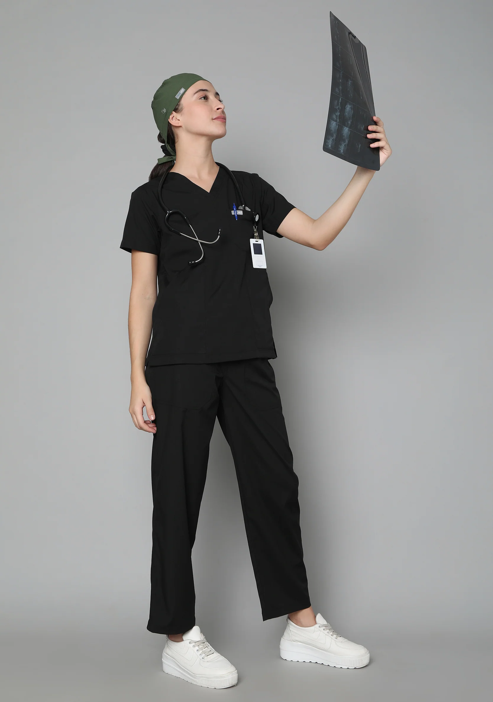 Classic Women's 2-Pocket (Black) Scrub Bottom - Image 3