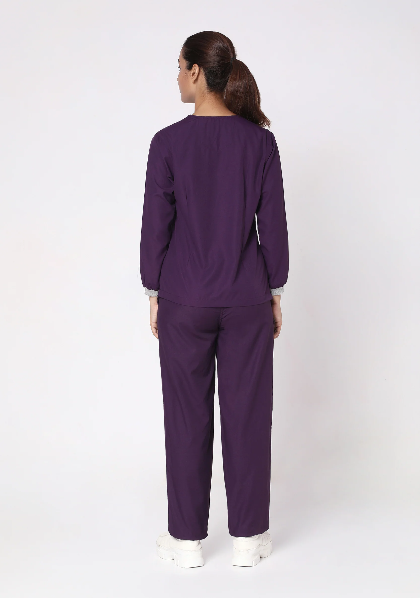 Classic Women's Longsleeves (Wine) Scrub - Image 4