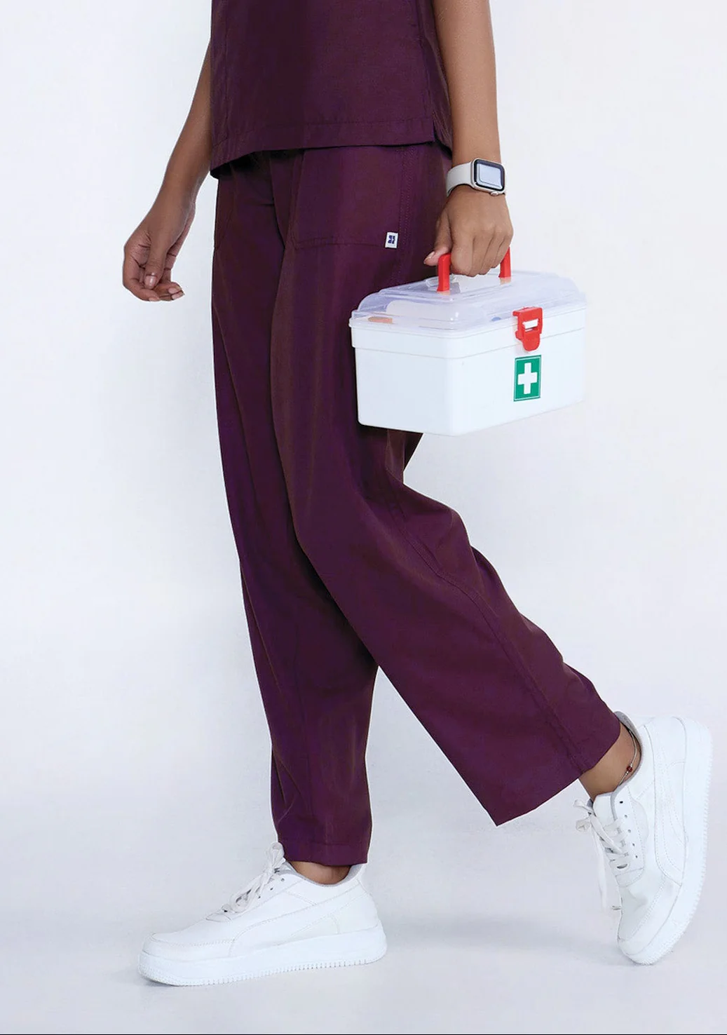 Classic Women's 2-Pocket (Wine) Scrub Bottom