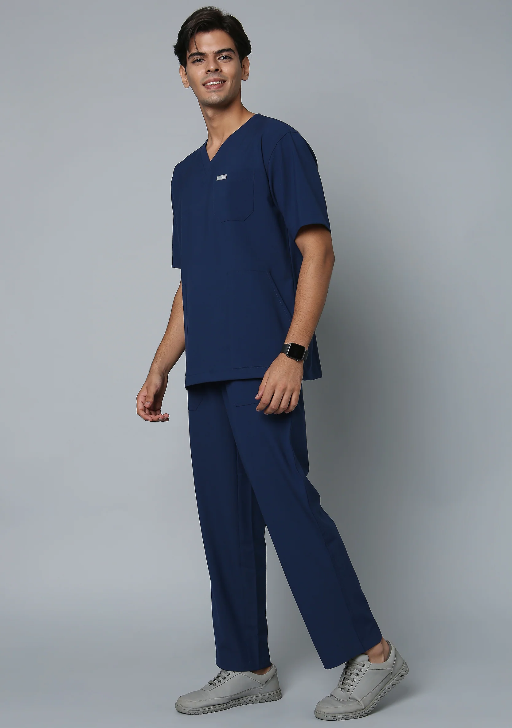 Ecoflex Men's 2 Pocket (Navy Blue) Scrub Bottom - Image 4