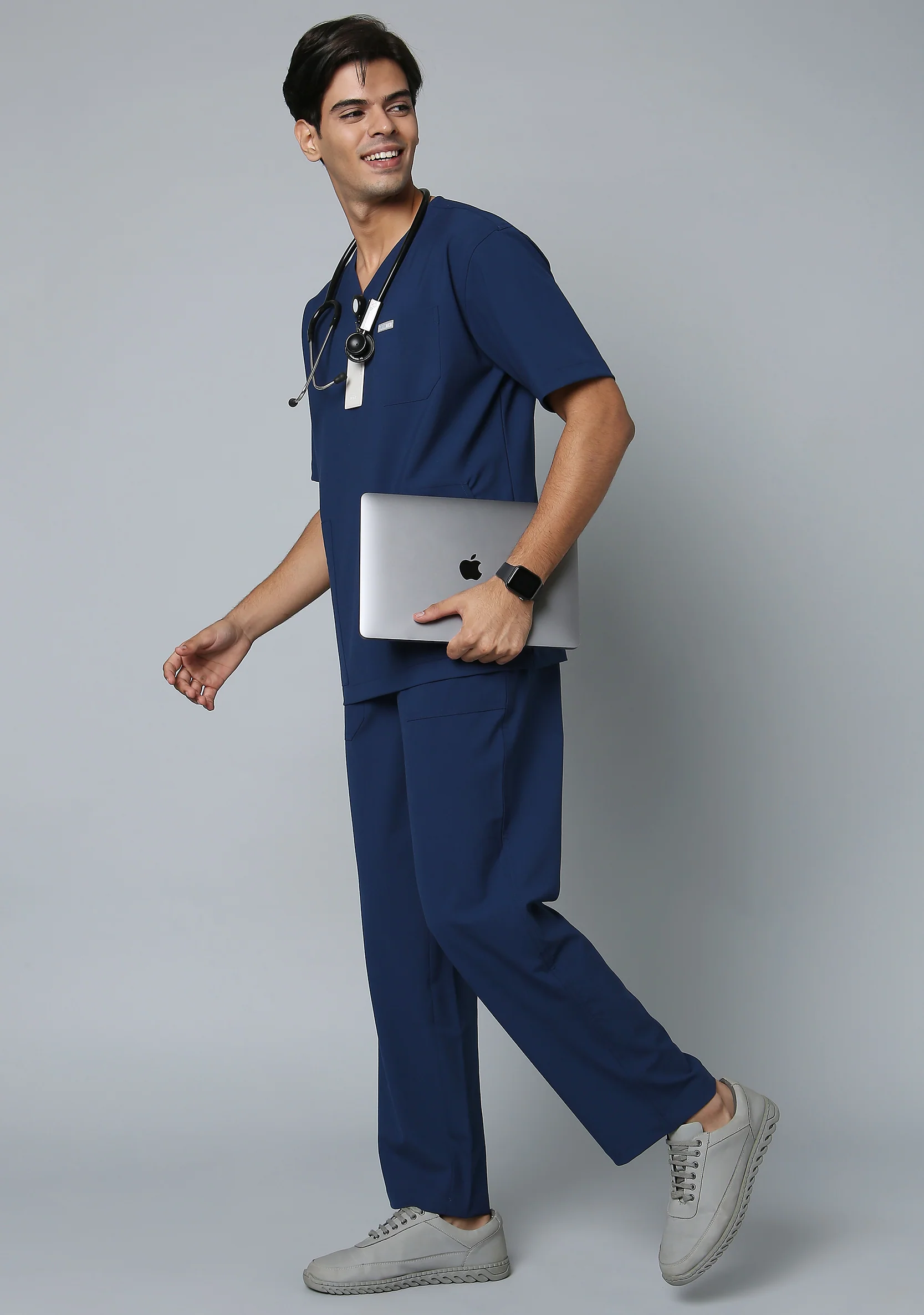 Ecoflex Men's 2 Pocket (Navy Blue) Scrub Bottom - Image 6