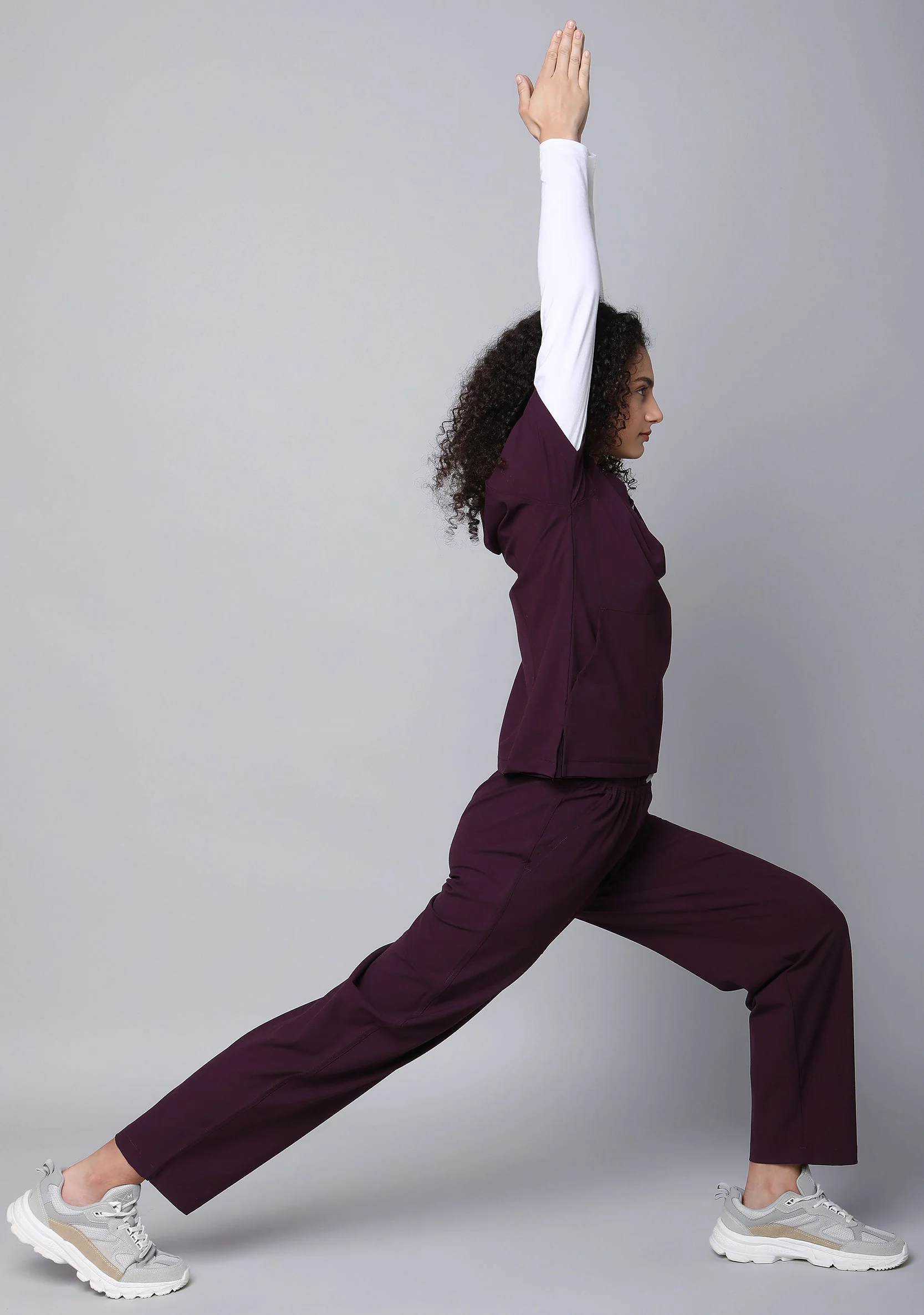 Ecoflex Women's 2 Pocket (Wine) Scrub Bottom - Image 4